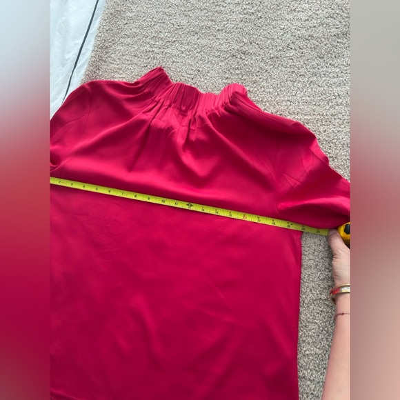 COS High-Neck Satin top Pink - Picture 2 of 11